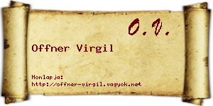 Offner Virgil névjegykártya